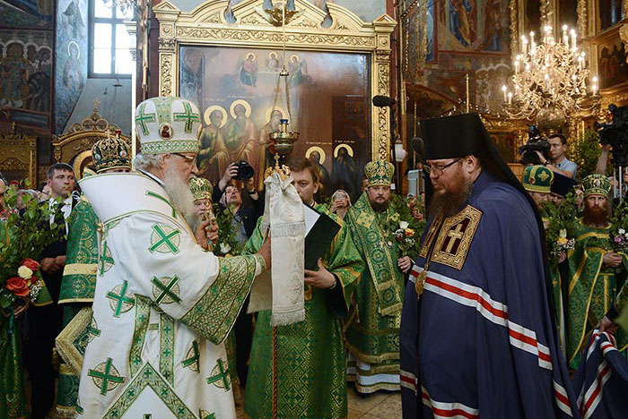 Слово Святейшего Патриарха Кирилла при вручении архиерейского жезла Преосвященному Владимиру (Михейкину), епископу Петропавловскому и Булаевскому