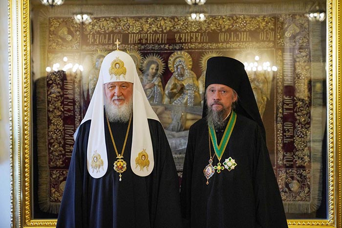 Святейший Патриарх Московский и всея Руси Кирилл удостоил епископа Каскеленского Геннадия ордена преподобного Сергия Радонежского II степени