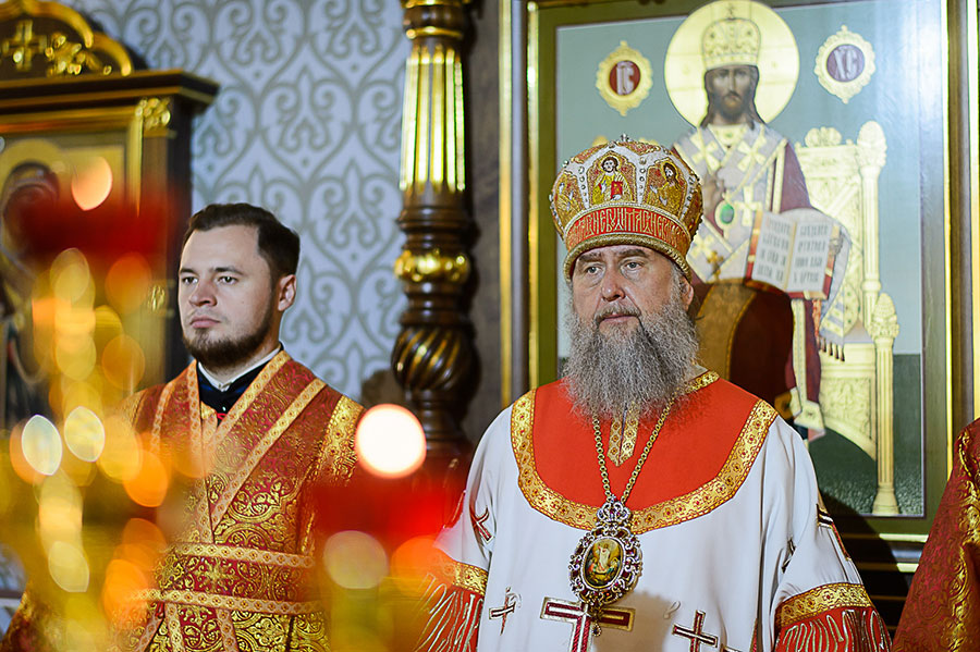 В день памяти преподобного Феодосия Печерского митрополит Александр совершил Литургию в Иверско-Серафимовском монастыре Алма-Аты